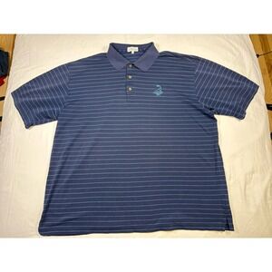 Pinehurst Nick Price Cool-Luxe Polo Men's XXL Navy Light Blue Striped